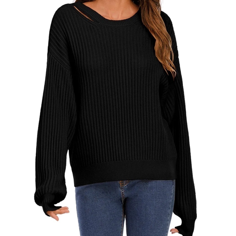 DressTells Loose Knit Casual Sweater